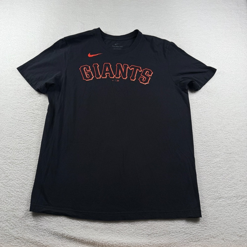 San Francisco Giants Shirt Mens Large Black Nike #5 Mike Yastrzemski Baseball